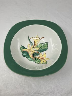 Taylor Smith & Taylor Conversation DAYLILY Round Serving Bowl 9” Rimmed